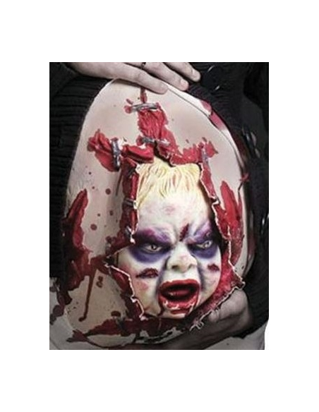 T-Shirt femme enceinte avec bébé zombie animé