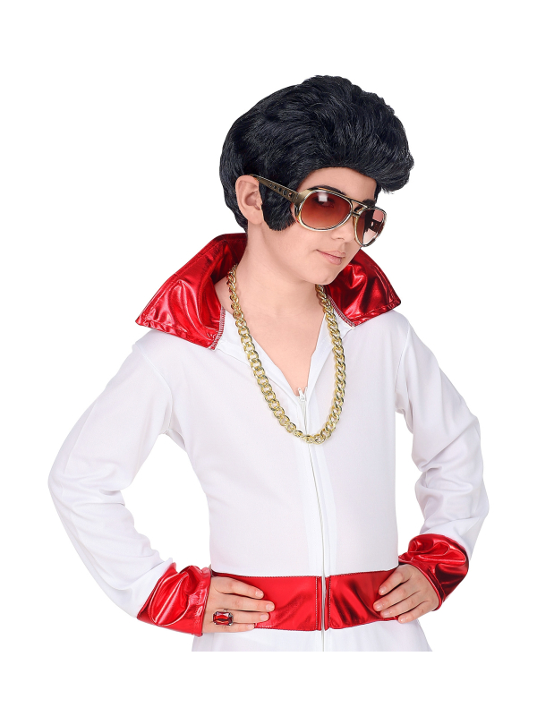 Perruque Elvis noire pour enfant