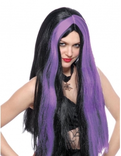 Perruque sorcière femme noir & violet