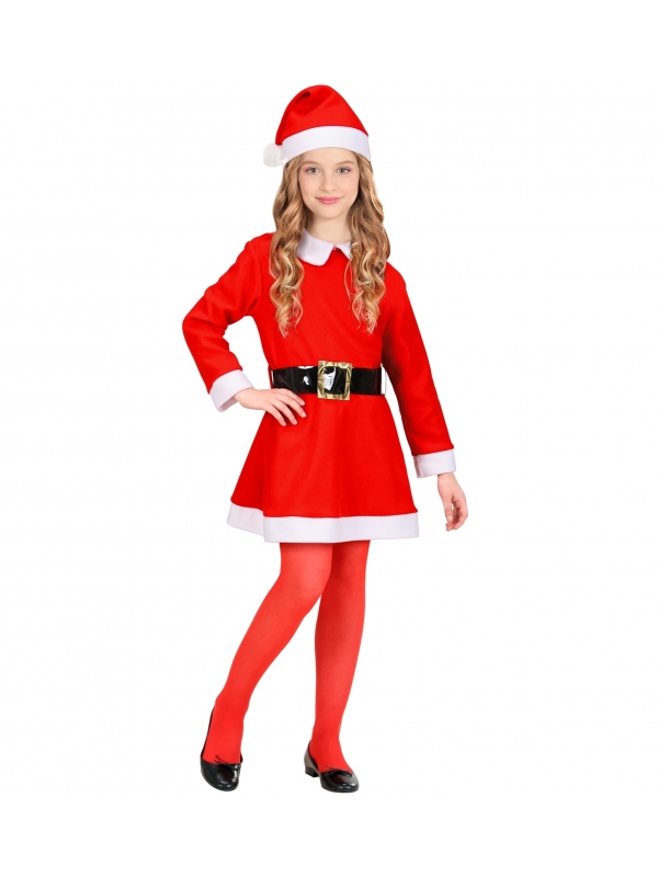 Déguisement Mère Noël Pour Fille - Robe Rouge Avec Bordure Fourrure Blanche - Taille 6 Mois à 7 Ans - Fête De Noël