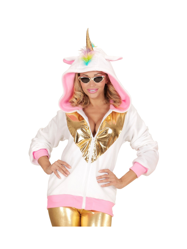 Polaire Licorne avec capuche pour adulte