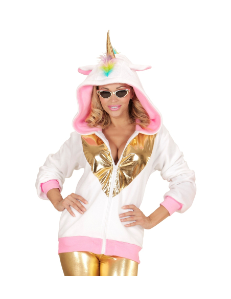 Polaire Licorne avec capuche pour adulte