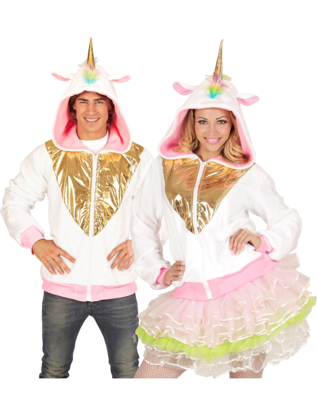 Polaire Licorne avec capuche pour adulte
