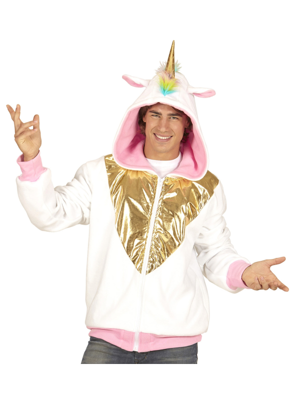 Polaire Licorne avec capuche pour adulte
