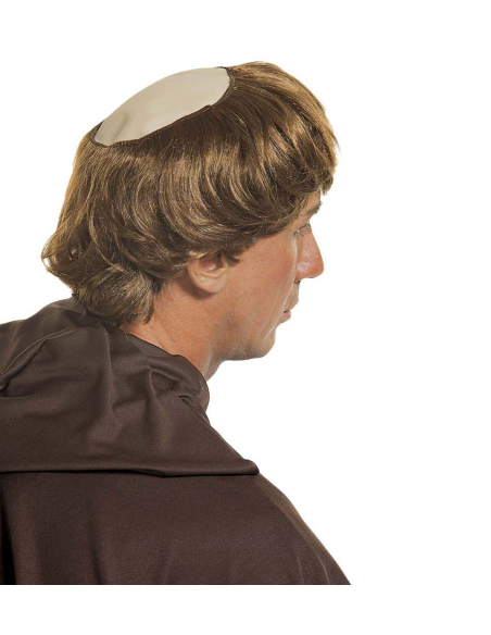 Perruque de Moine Chauve avec Cheveux