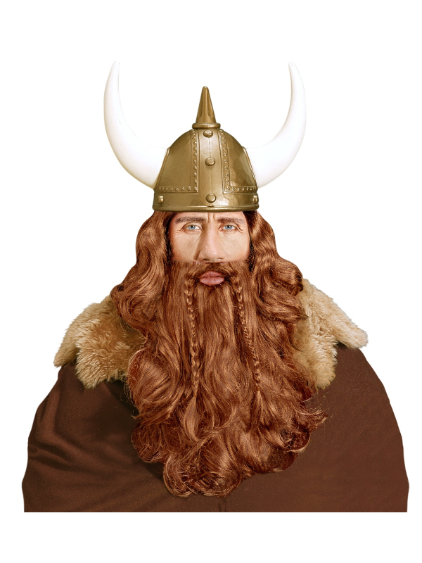 Perruque Viking avec barbe et moustache