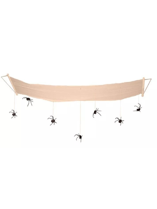 Décoration murale 3.10 m avec des araignées noires