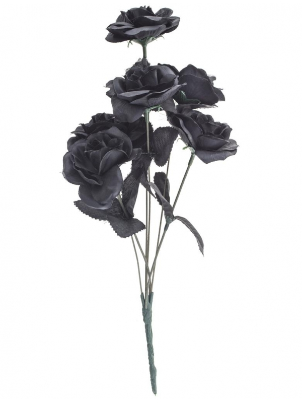 Bouquet de roses noires jour des morts