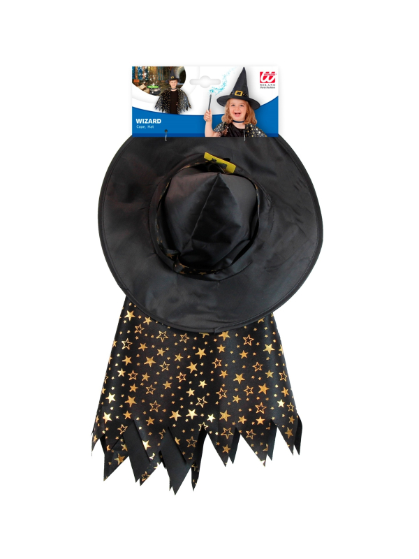 Set sorcière enfant chapeau et cape (3-5 ans)