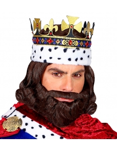 Perruque Roi Médiéval avec barbe