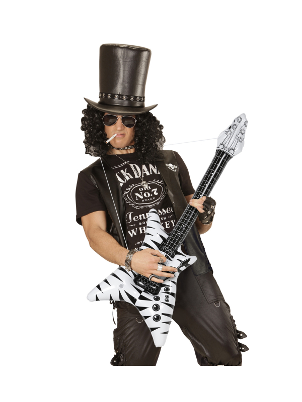 Lot De 2 Guitares Gonflables Flames - Décoration Fête Enfants, Carnaval, Déguisement Rockstar