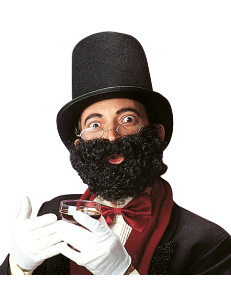Barbe avec moustache de luxe couleur assorties