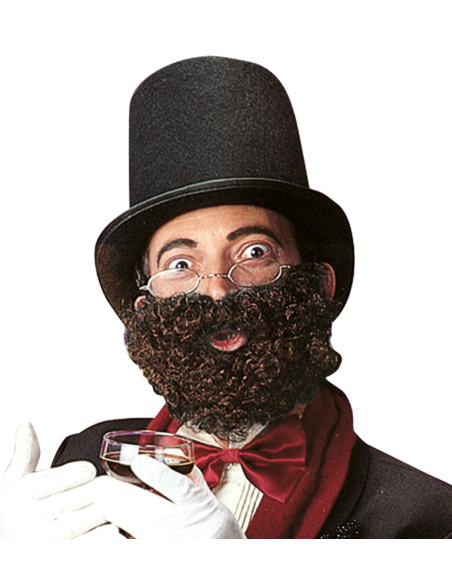 Barbe avec moustache de luxe couleur assorties