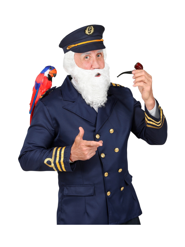 Set capitaine marine (casquette, barbe et pipe)