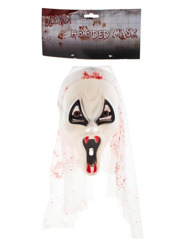 Masque Scream avec sang et capuche