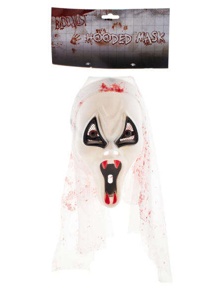 Masque Scream avec sang et capuche