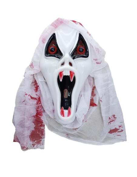 Masque Scream avec sang et capuche
