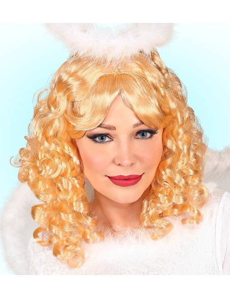 Perruque Ange blonde avec des boucles