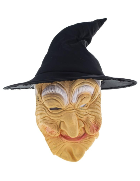 Masque Sorcière avec chapeau et cheveux