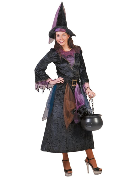 Déguisement Sorcière des contes femme (robe et chapeau)