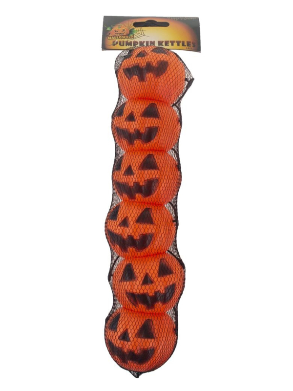 Lot de 6 seaux à bonbons citrouilles (6 cm)