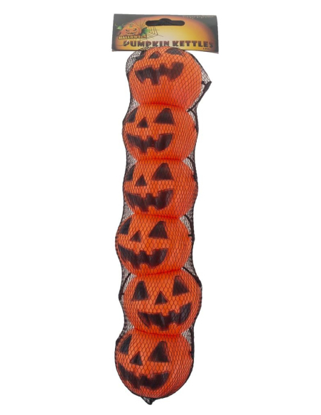 Lot de 6 seaux à bonbons citrouilles (6 cm)