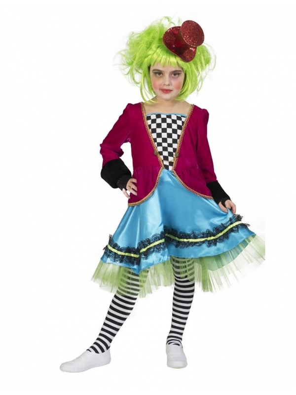 Déguisement original de Clown fille avec robe et veste