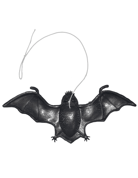 Lot de 6 Chauve-souris noires de 15 cm à suspendre