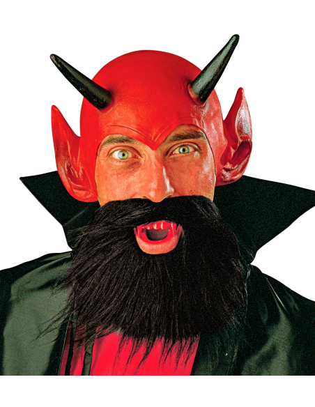 Set Diable avec coiffe, barbe et dentier