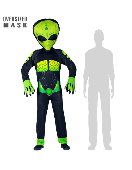 Déguisement Extraterrestre adule avec tête surdimensionnée