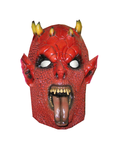 Masque Diable terrifiant avec cornes - Latex