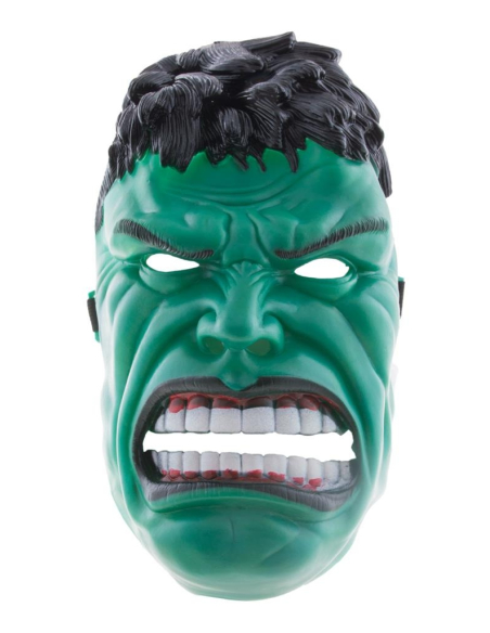 Masque Hulk vert avec cheveux en pvc