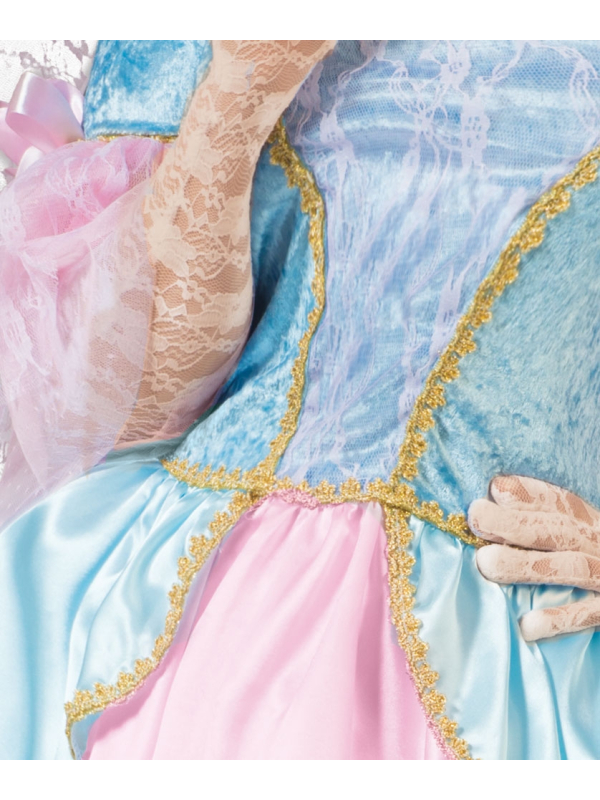 Déguisement Baroque femme rose et bleu