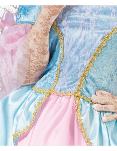 Déguisement Baroque femme rose et bleu