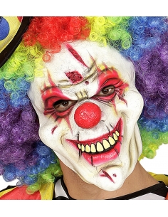 Masque Clown horreur avec blessures - Latex