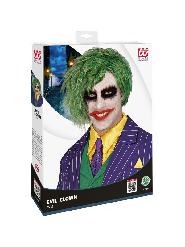 Perruque Joker verte homme