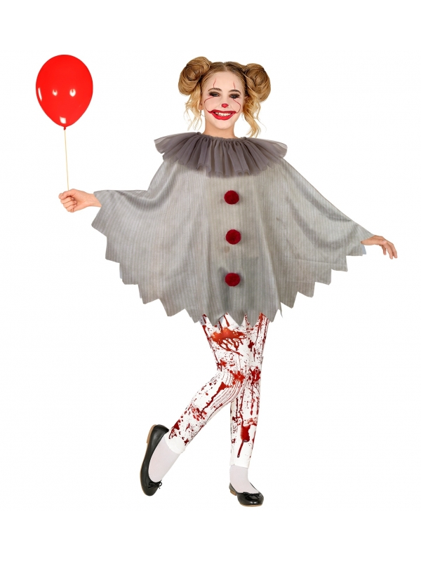 Poncho Clown vintage halloween enfant