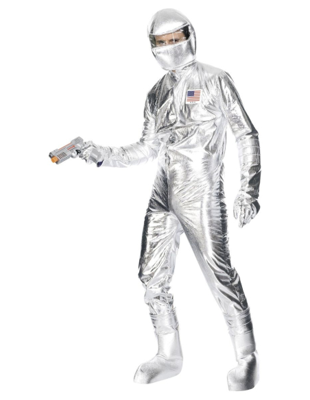 Déguisement Cosmonaute homme argent complet