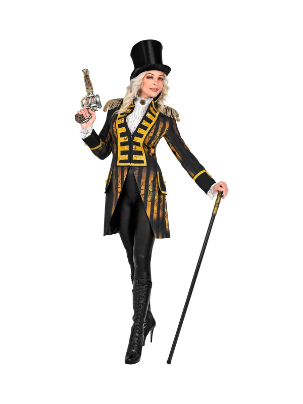 Veste Steampunk femme marron et doré du S au XXL