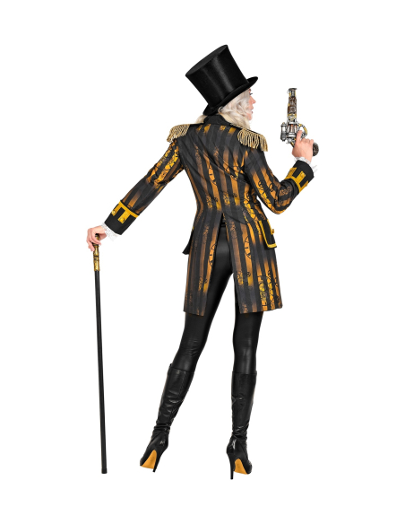 Veste Steampunk femme marron et doré du S au XXL