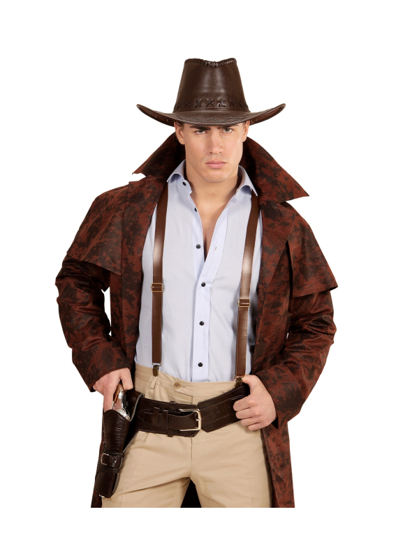 Bretelles marron homme Simili cuir