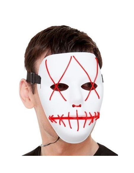 Masque visage avec coutures lumineuses