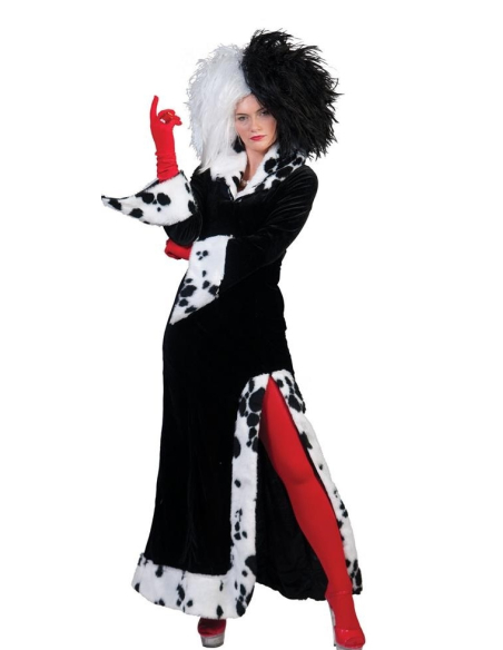 Déguisement Femme Cruelle avec fausse fourrure de chiots
