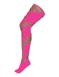 Collant fluo femme avec trous - 4 couleurs au choix 2