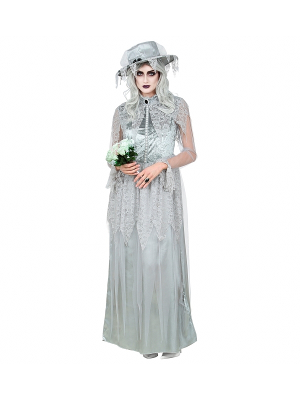 Déguisement mariée fantôme 1900 - robe et chapeau