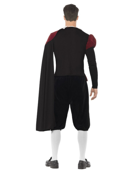 Costume Lord Tudor luxe (haut, pantalon, cape et collerette)