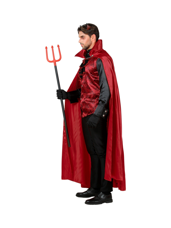 Déguisement Diable chic homme avec gants et jabot avec médaillon