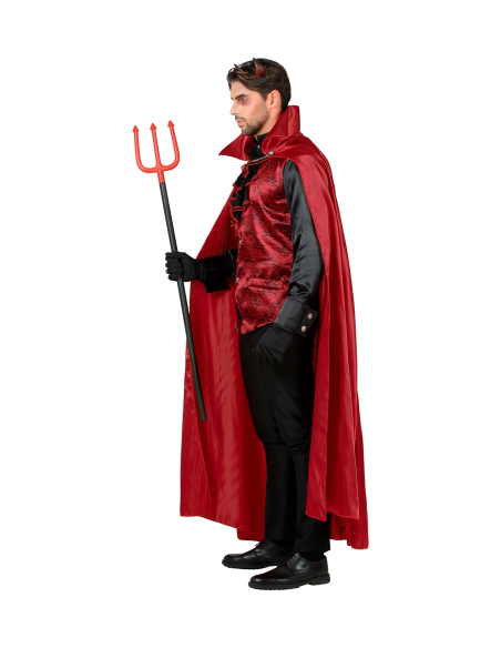 Déguisement Diable chic homme avec gants et jabot avec médaillon