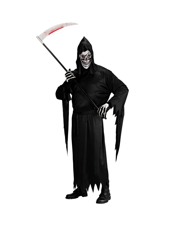 Déguisement Faucheuse homme, noir avec masque du M au XXL