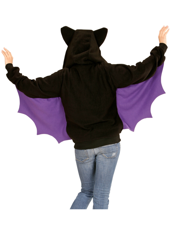 Déguisement Chauve-Souris avec ailes et capuche - du S au XL